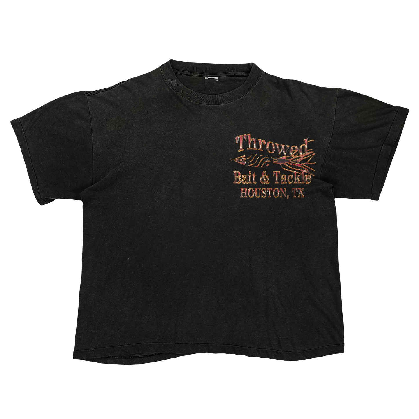 Red + Gold Chrome Bait & Tackle (BLACK TEE)