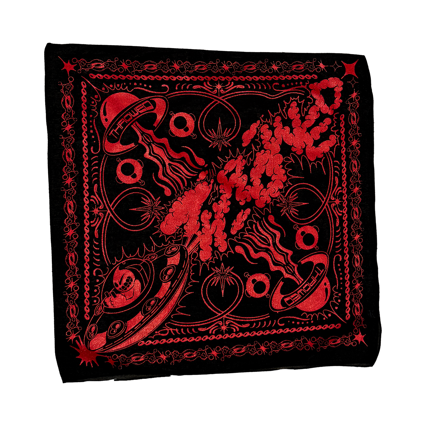 Throwed Bandana (Black/Red)