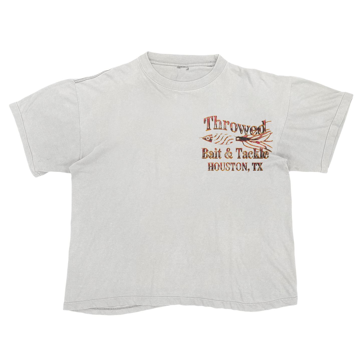 Red + Gold  Chrome Bait & Tackle (WHITE TEE)