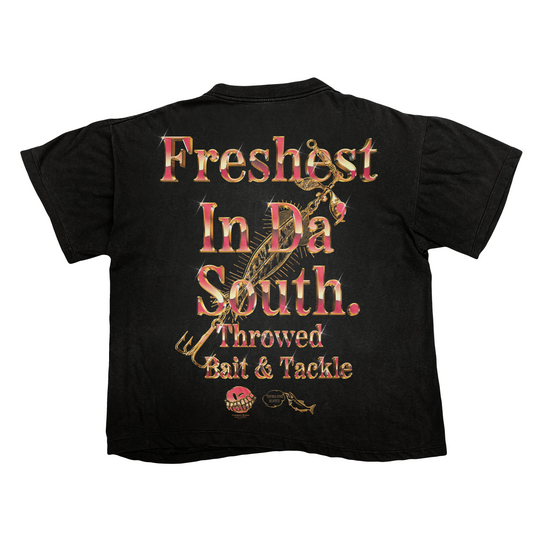 Red + Gold  Chrome Bait & Tackle (BLACK TEE)