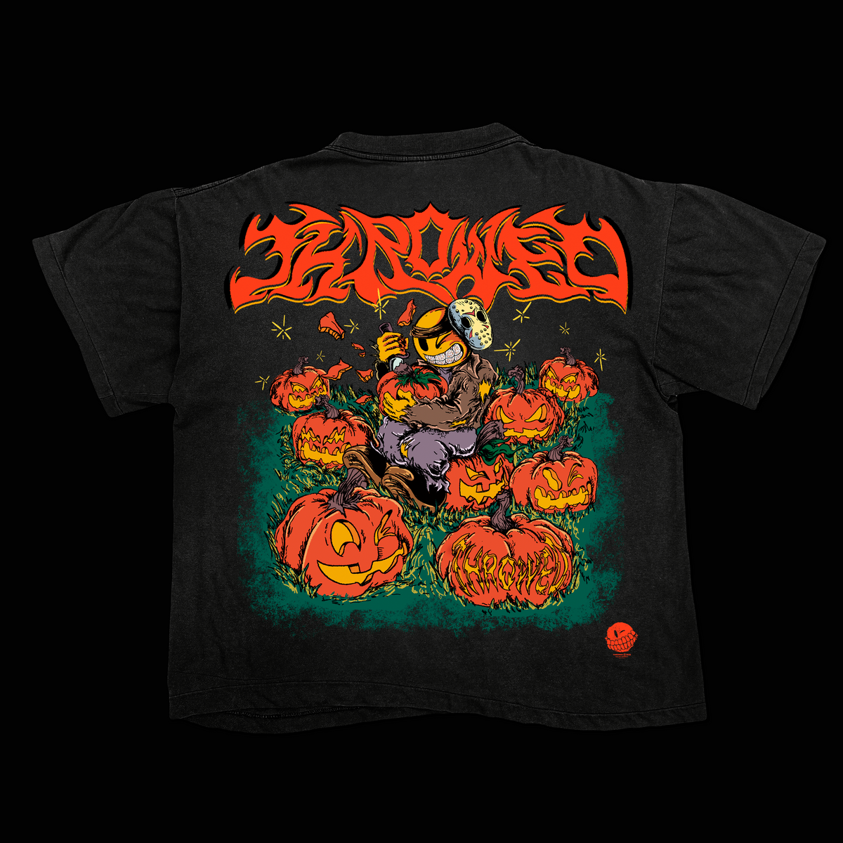 Throwed Pumpkin Patch ( BLACK )