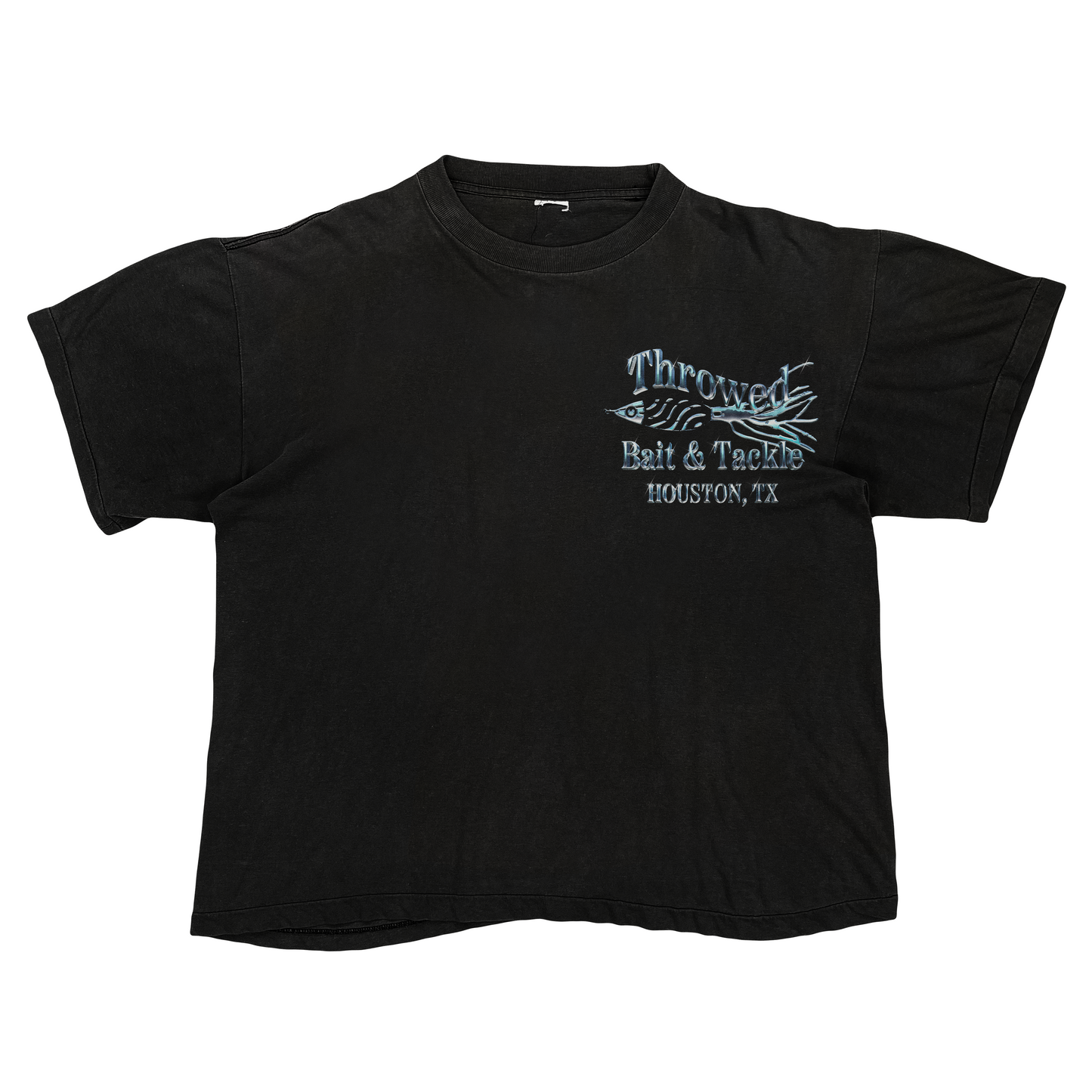 Blue Chrome Bait & Tackle (BLACK TEE)